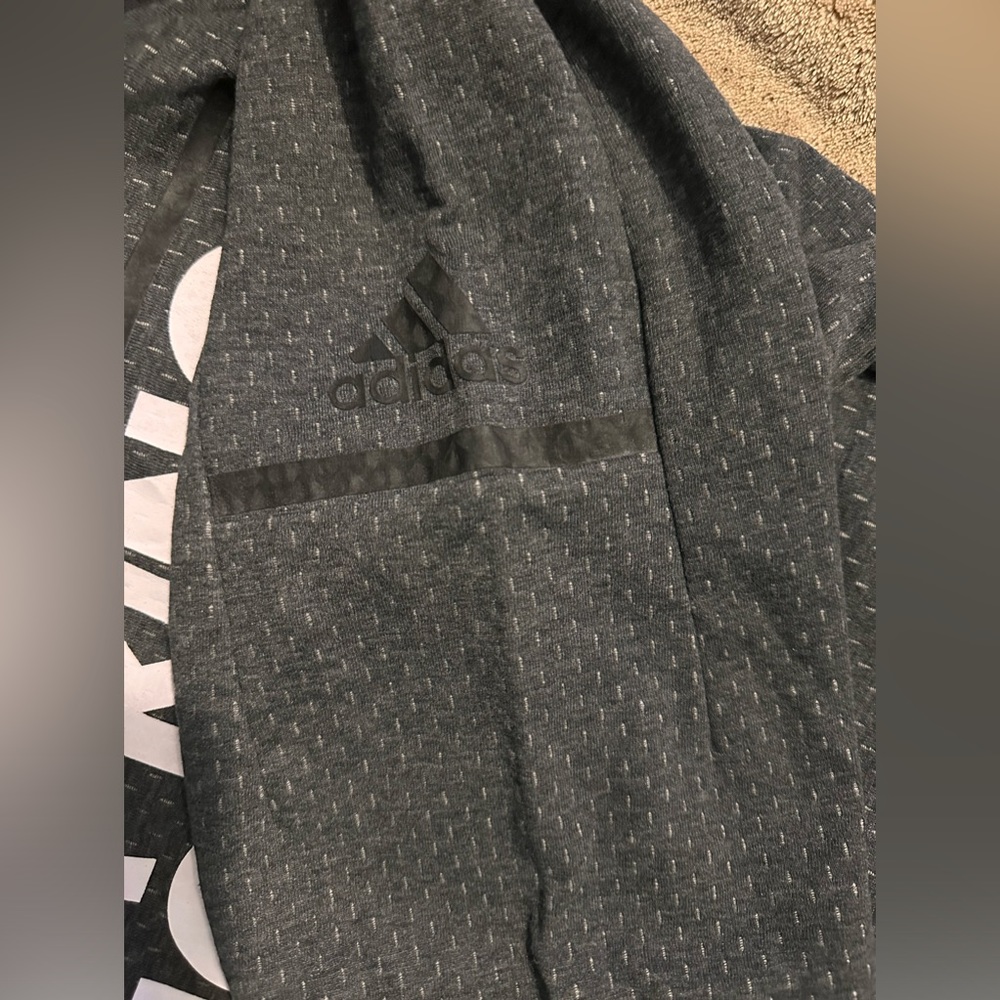 New! Mens ADIDAS NHL LA KINGS PULL OVER HOODIE SQUAD 115UA GREY/WHITE Sz Small - Picture 4 of 9